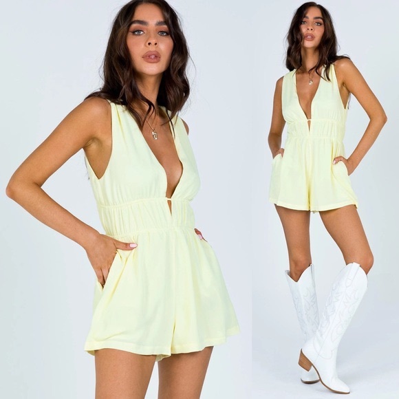 Princess Polly Yellow Romper - Picture 2 of 2